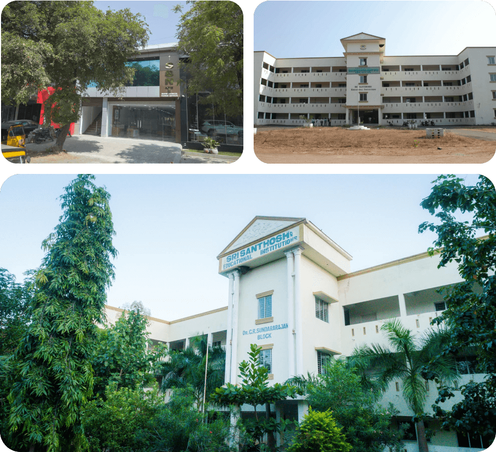 a collage of a building